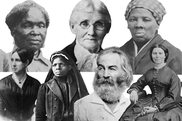 A display of 7 key Civil War nurses.