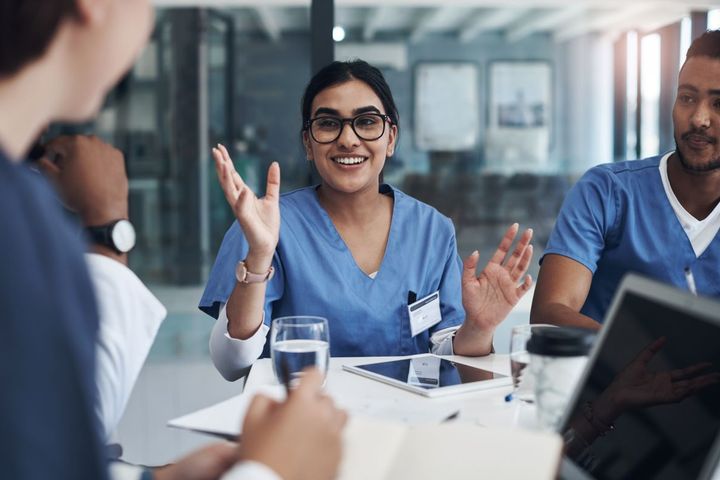 Nurses working on some new innovations.