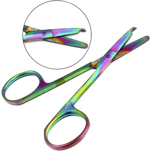 Rainbow stitch scissors.