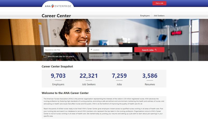 ANA Career Center home page