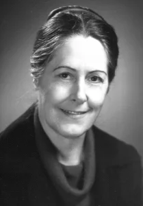 Black-and-white photo of Betty Neuman as a young nurse.