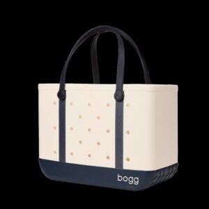 Ivory-colored Bogg bag.