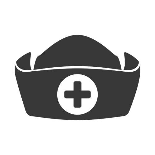 Nurse cap symbol.