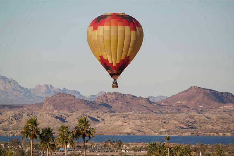 A photo of hot air balloons in Arizona.