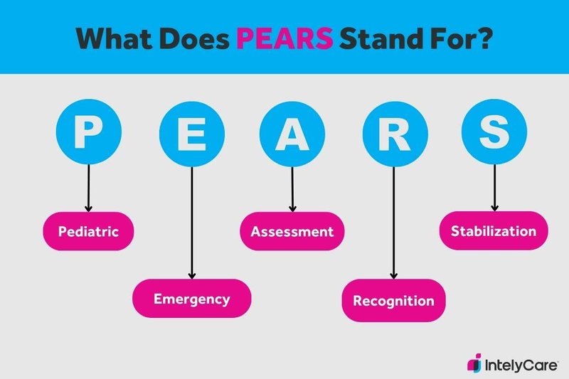 PEARS certification graphic in blue, pink, and gray.