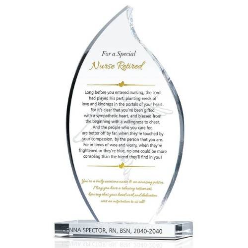 Inspiring nurse plaque.