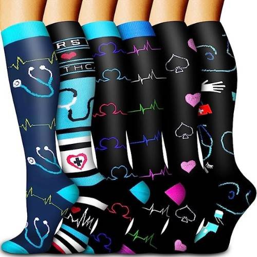 Nurse compression socks.