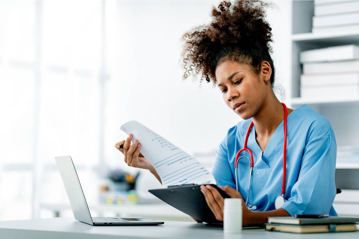 A nurse tests the latest EHR optimization updates at her facility.