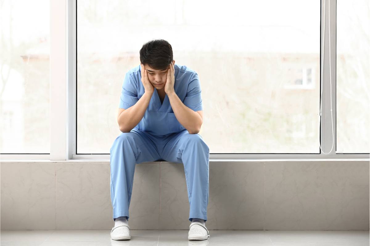 A man thinks about moral injury in healthcare.