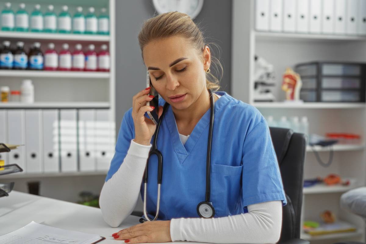 A nurse manager listens to no call, no show excuses from an employee.