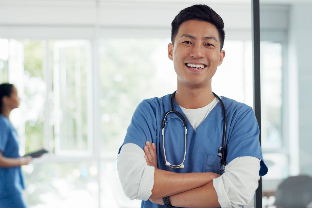 A nurse is pleased with his travel nurse salary.